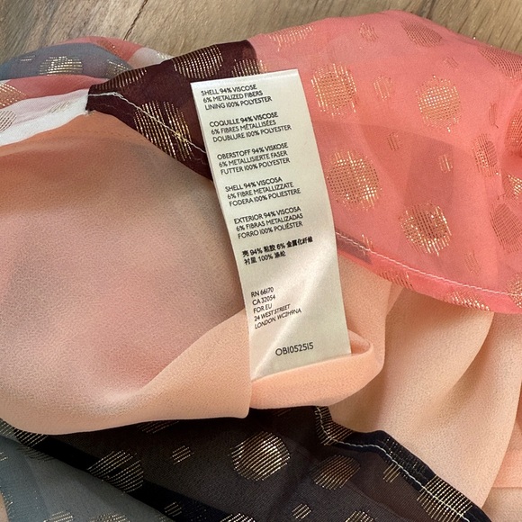 Maeve by Anthropologie Fantasia Metallic Clip Dot Blouse - Picture 4 of 6